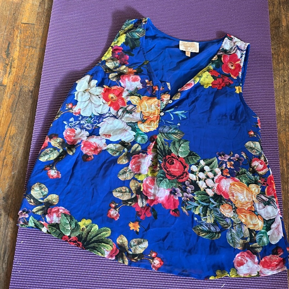 Skies are blue sleeveless blouse size xl